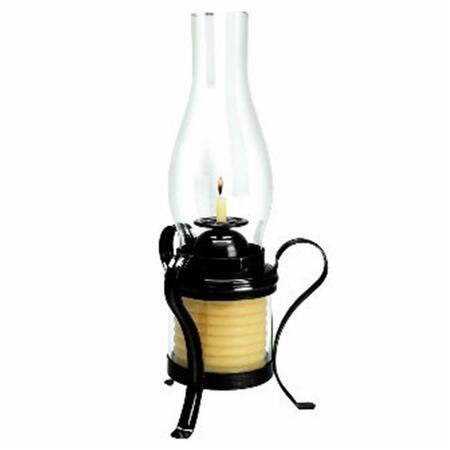STANDALONE 40 Hour Coil Candle With Hurricane Lamp - Black ST64234